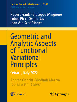 cover image of Geometric and Analytic Aspects of Functional Variational Principles